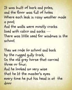 School days in the Bush